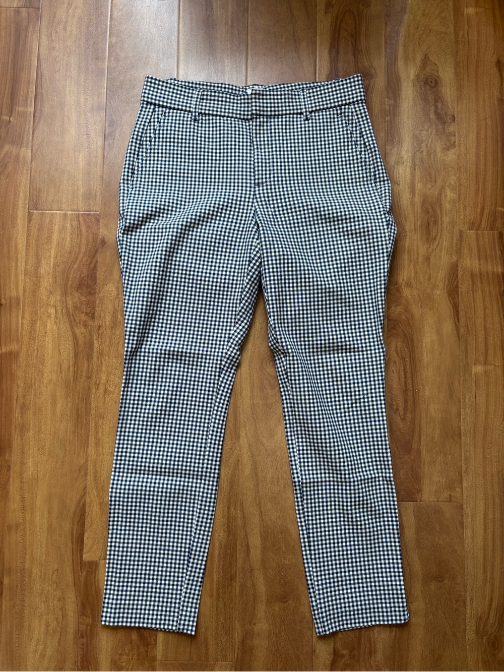 GAP Blue and White Gingham women’s Chinos - Slim Fit
